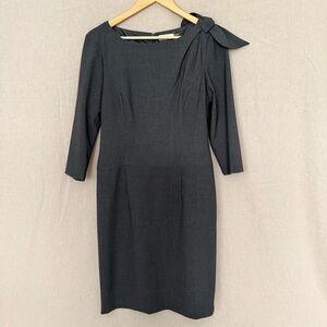 Calvin Klein | Charcoal 3/4 Sleeve Sheath Dress | With Bow